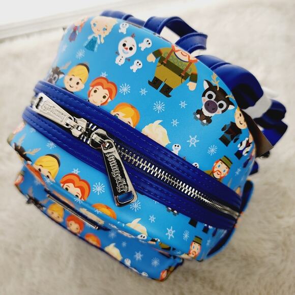 NEW Loungefly Disney Frozen Chibi Exclusive Mini Backpack Blue - Picture 11 of 12